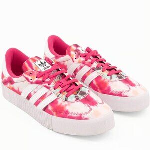 ADIDAS SAMBAROSE Platform Sneakers 6 Casual Shoe GX2893 Tie Dye Power Pink White